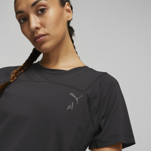 SEASONS Women's coolCELL Trail Running Tee, PUMA Black-PUMA Black, large-ZAF