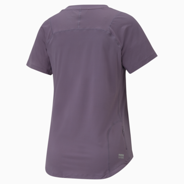 SEASONS Women's coolCELL Trail Running Tee, Purple Charcoal, large-ZAF