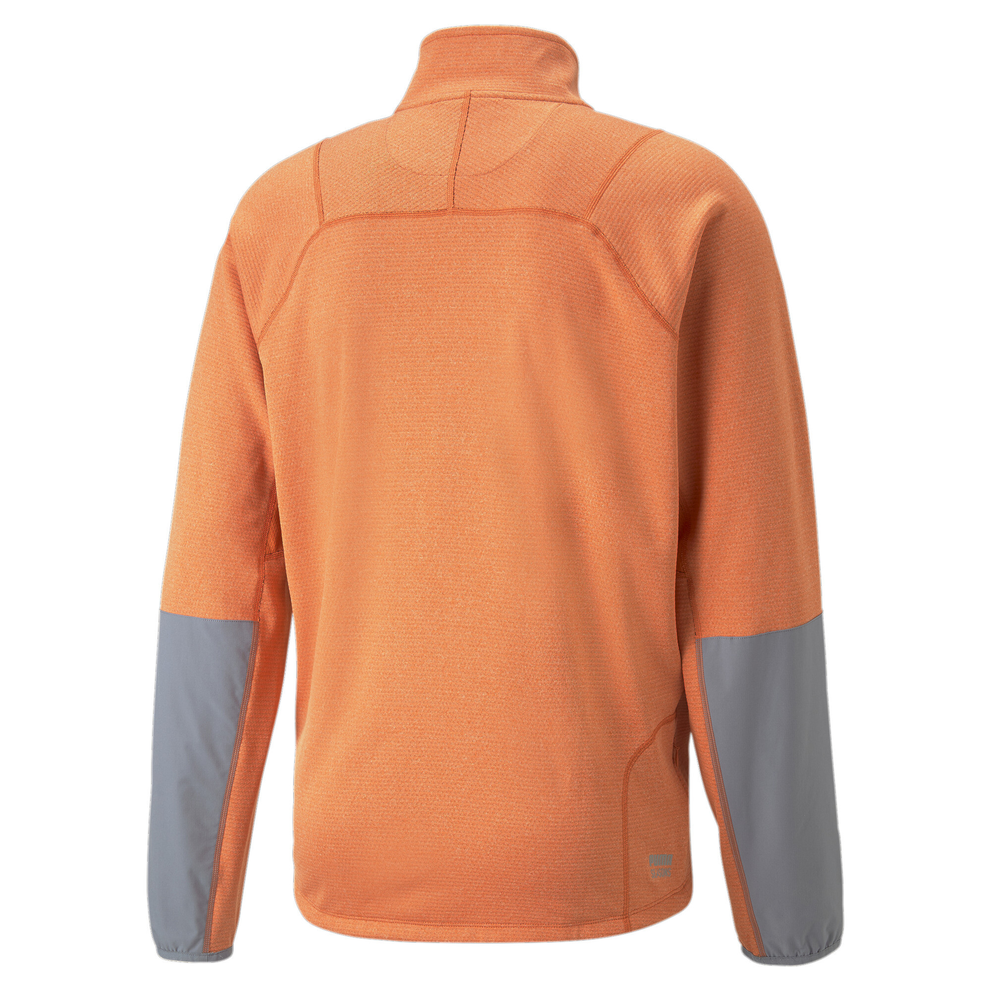 Men's PUMA SEASONS RainCELL Trail Running Half-Zip Pullover Men In Orange, Size Small, Polypropylene