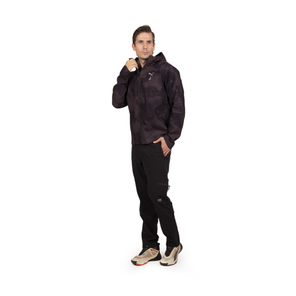 Campera de trail running plegable stormCELL SympaTex® para hombre de la colección SEASONS, PUMA Black-AOP, large-ARG