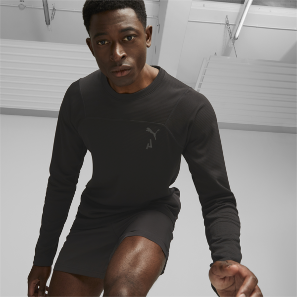 SEASONS rainCELL Long Sleeve Trail Running Tee Men, PUMA Black-PUMA Black, large-ZAF