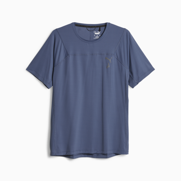 SEASONS coolCELL Men's Trail Running Tee, Inky Blue, large-ZAF