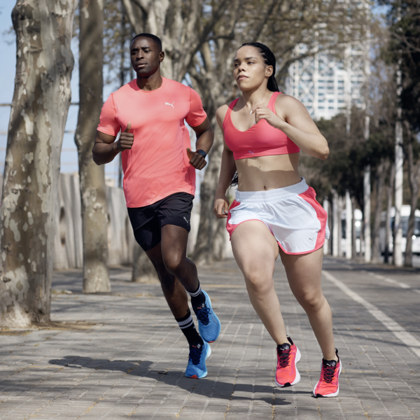 Top de running para mujer Ultraform, Fire Orchid, large-ARG