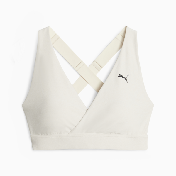 Top de training cruzado Yogini Mid Impact para mujer, Alpine Snow Heather, large-ARG