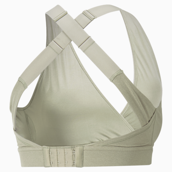 Top de training cruzado Yogini Mid Impact para mujer, Birch Tree Heather, large-ARG