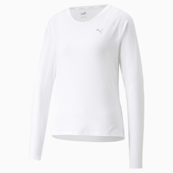 Remera de manga larga Run CLOUDSPUN para mujer, PUMA White, large-ARG