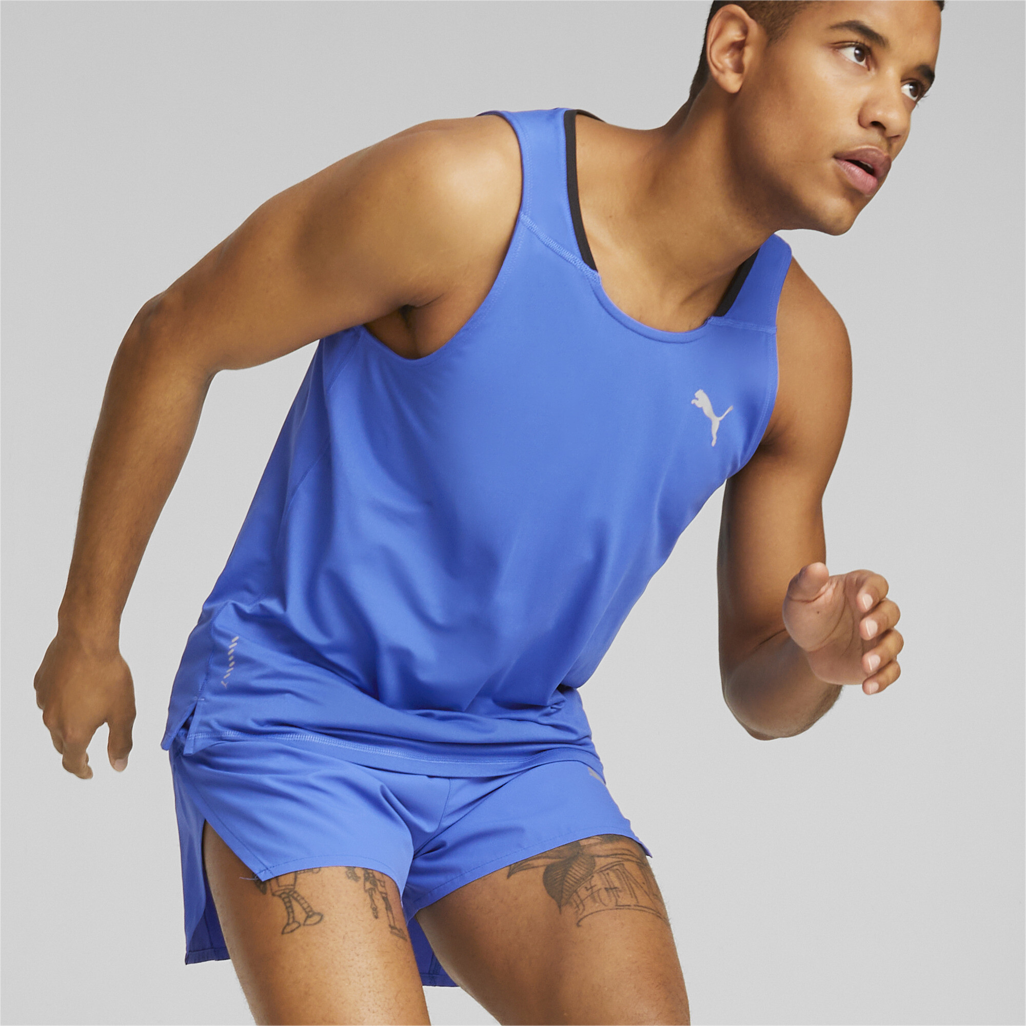 Men's PUMA RUN ULTRAWEAVE 3 Running Shorts Men In Blue, Size 2XL
