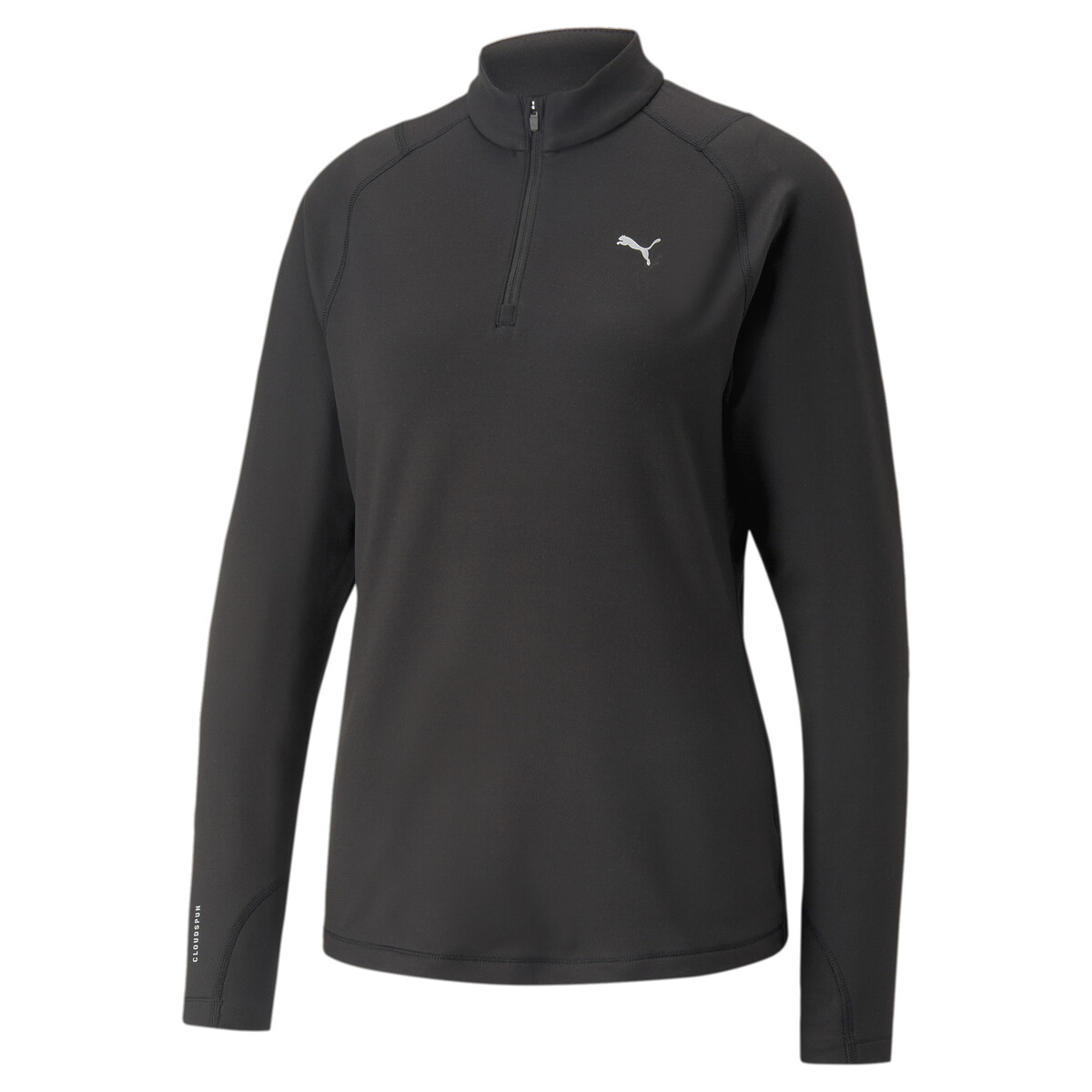 Run CLOUDSPUN Half-Zip Top Women in Black by PUMA, XS