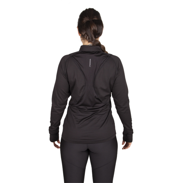 Remera de media cremallera Run CLOUDSPUN para mujer, PUMA Black, large-ARG