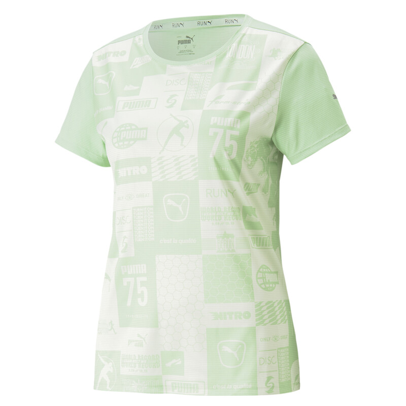 

Women's PUMA RUN FAVORITE AOP T-Shirt, Green