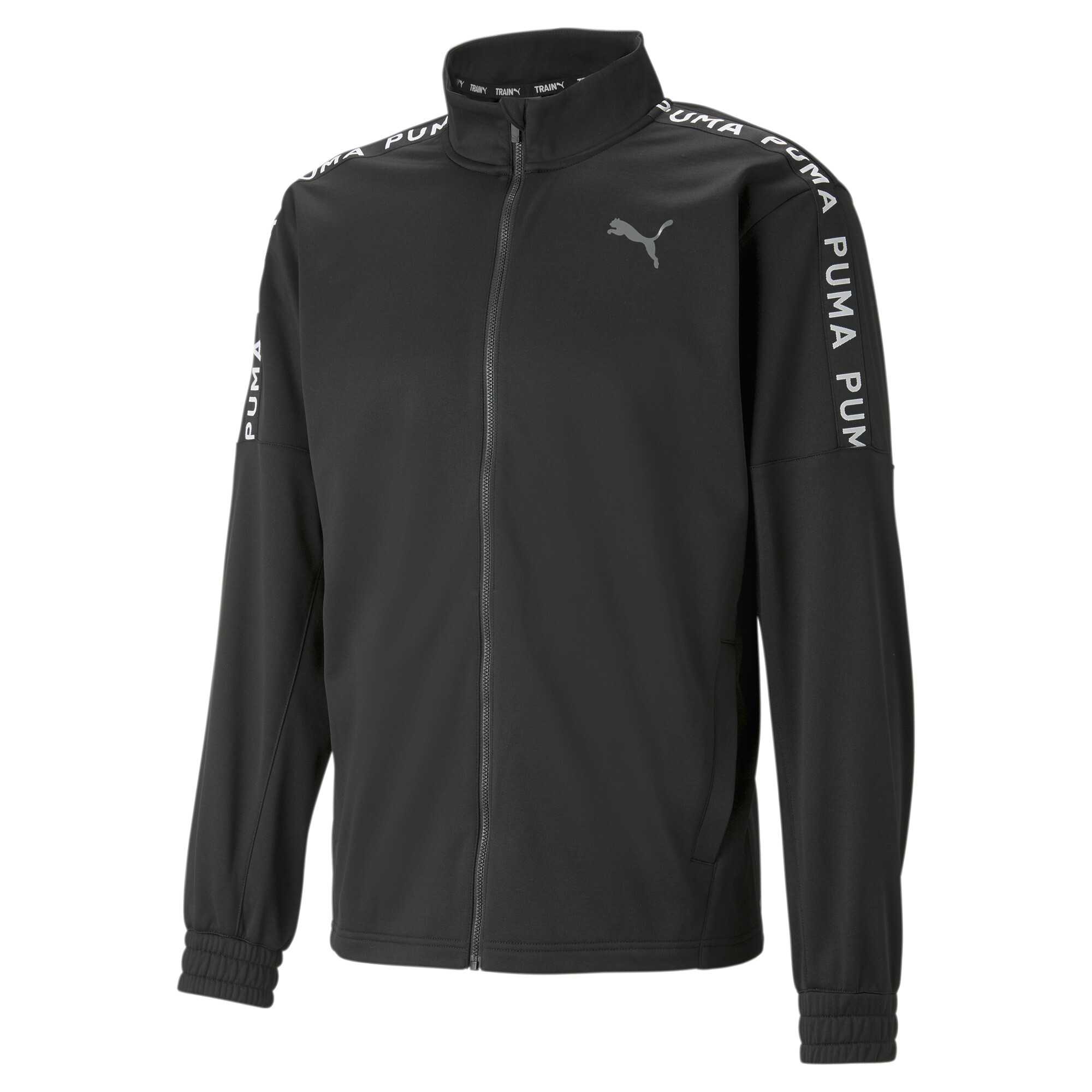 Men's PUMA Fit Light PWRFLEECE Full-Zip Training Jacket Men In Black, Size 2XL