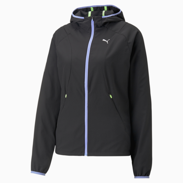 Campera de running con capucha ULTRAWEAVE para mujer, PUMA Black, large-ARG