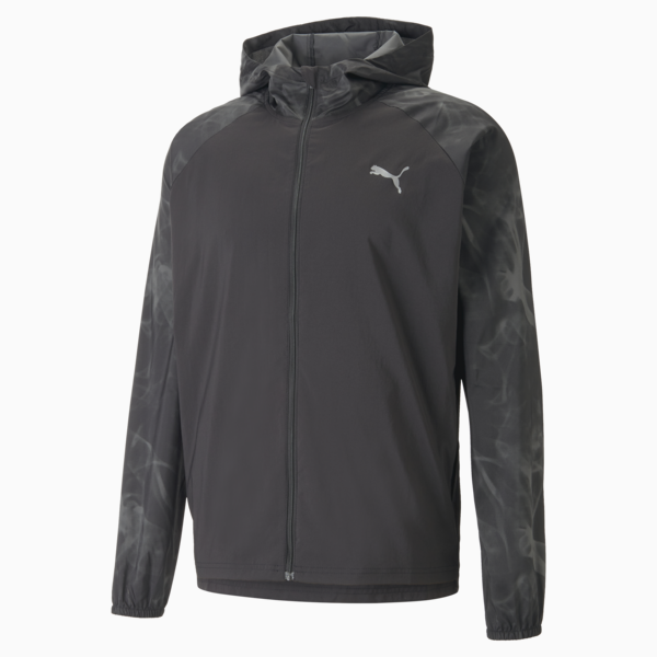 Campera estampada Run Favourite para hombre, PUMA Black-AOP, large-ARG