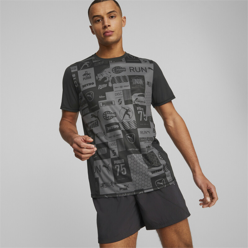 

Men's PUMA Run Favorite AOP T-Shirt, Black