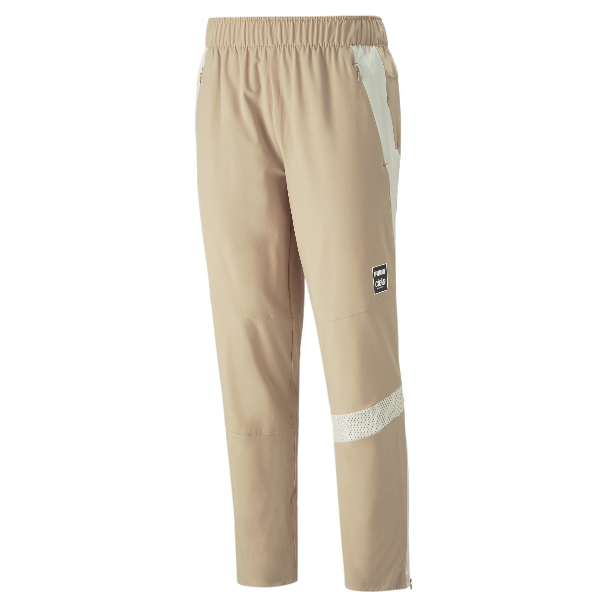 Men's Puma X CIELE Running Tracksuit Pants, Beige, Size XL, Clothing