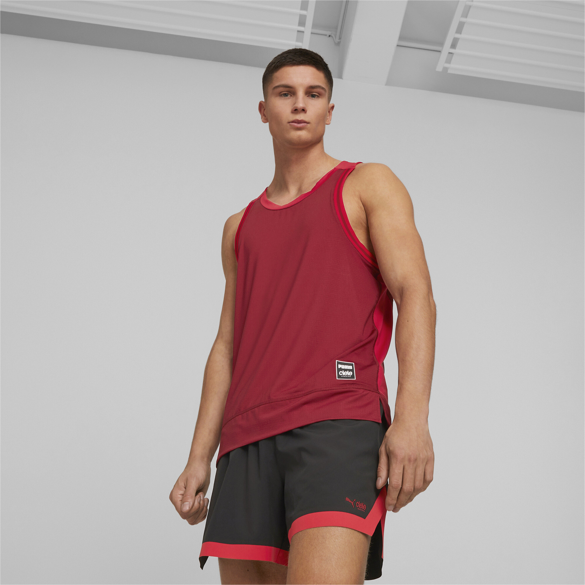 Men's PUMA X CIELE Running Singlet In Red, Size Small