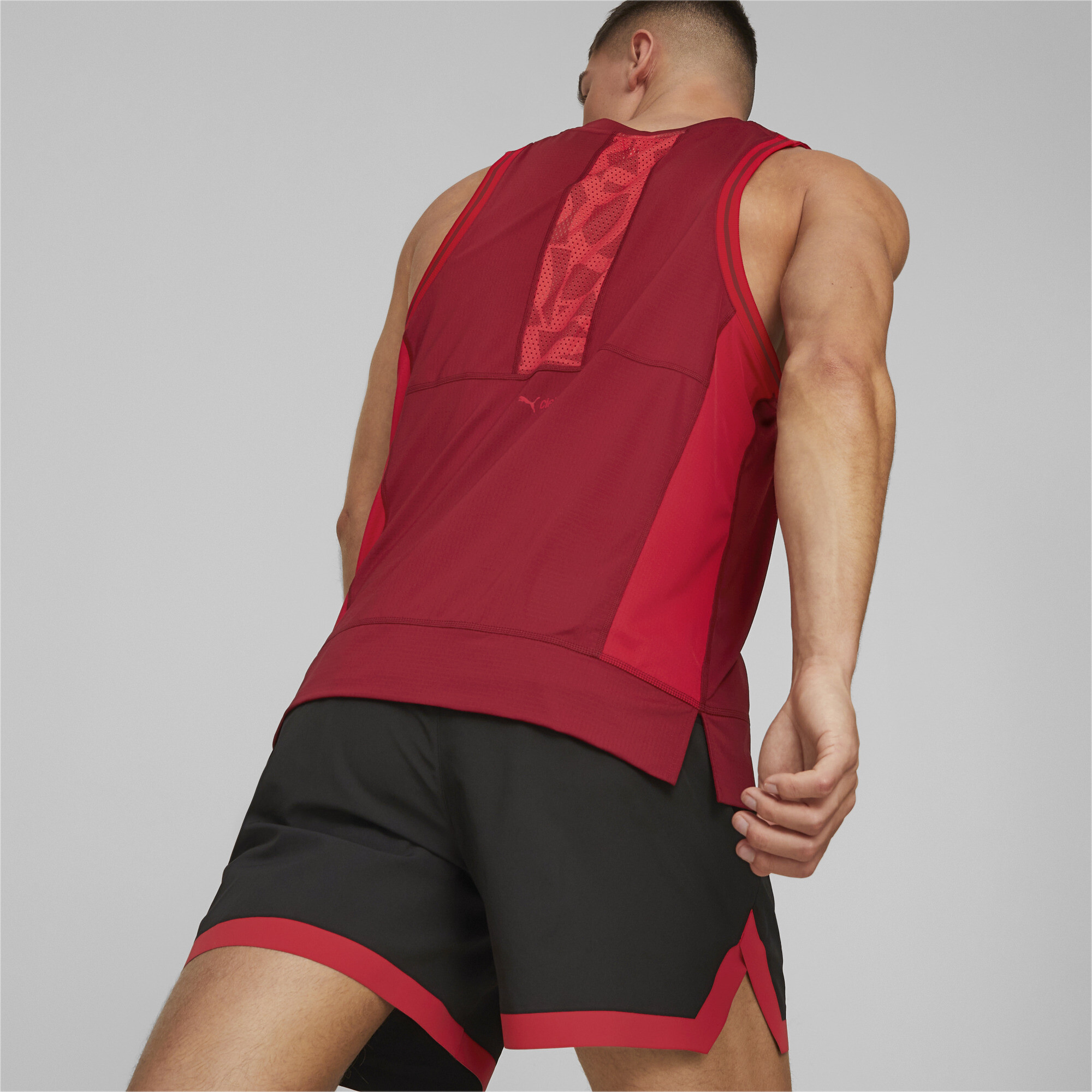 Men's PUMA X CIELE Running Singlet In Red, Size Small