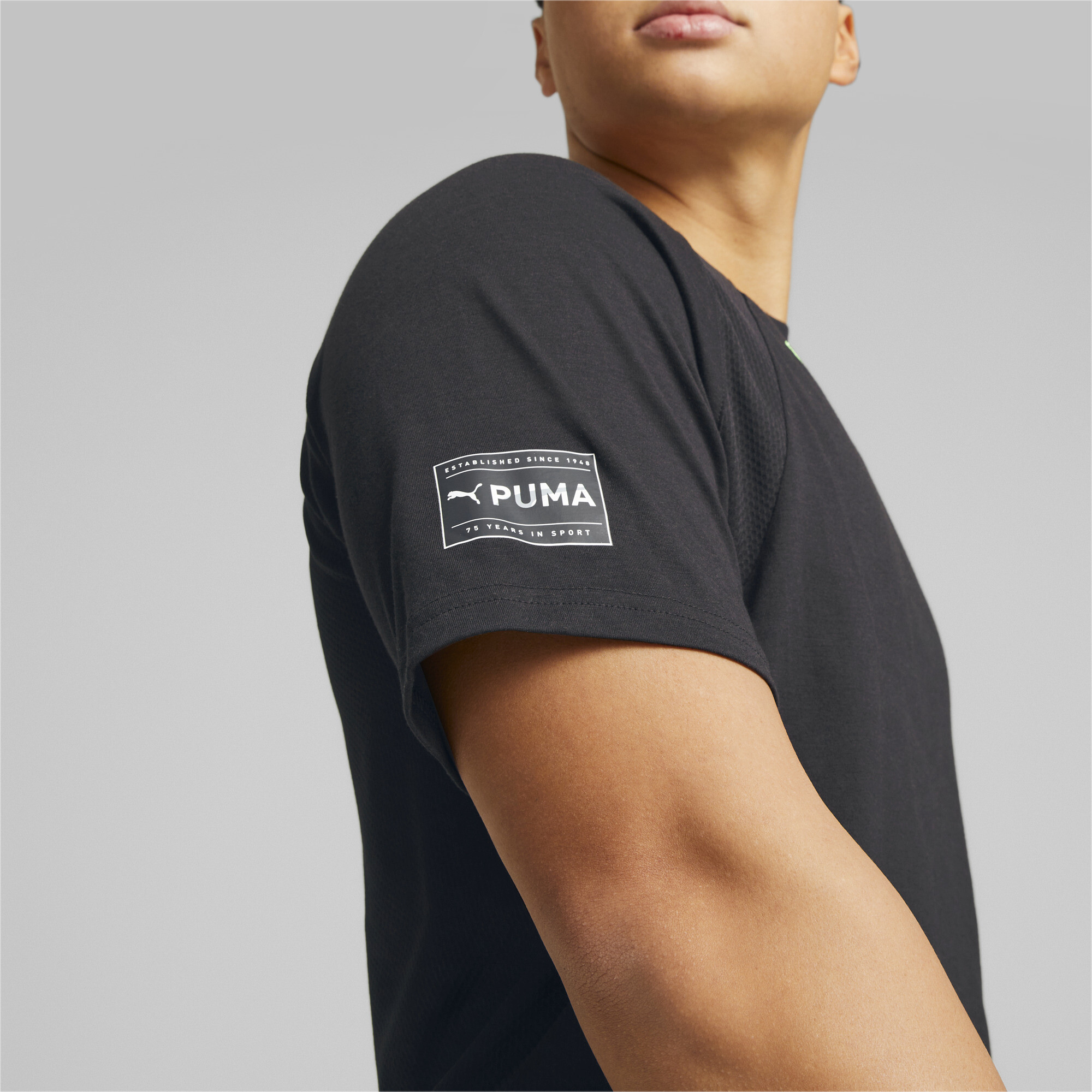 Men's PUMA Fit Ultrabreathe Triblend Training T-Shirt Men In Black, Size Medium