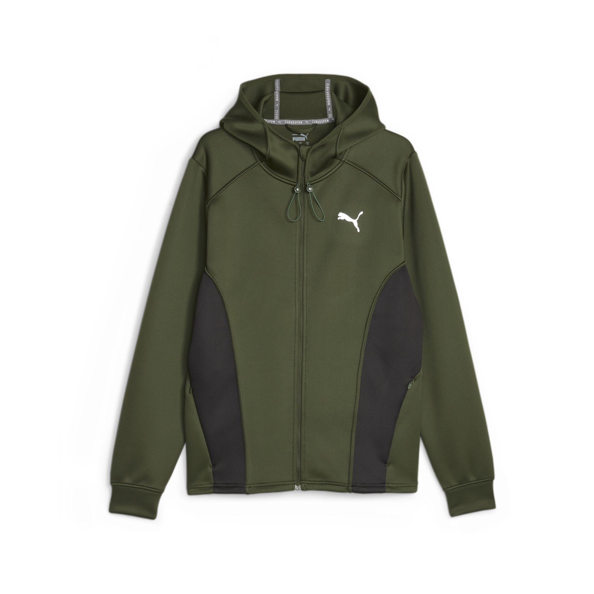 Men's Puma CLOUDSPUN TECHLBL Full-zip's Jacket, Green, Size XL, Clothing