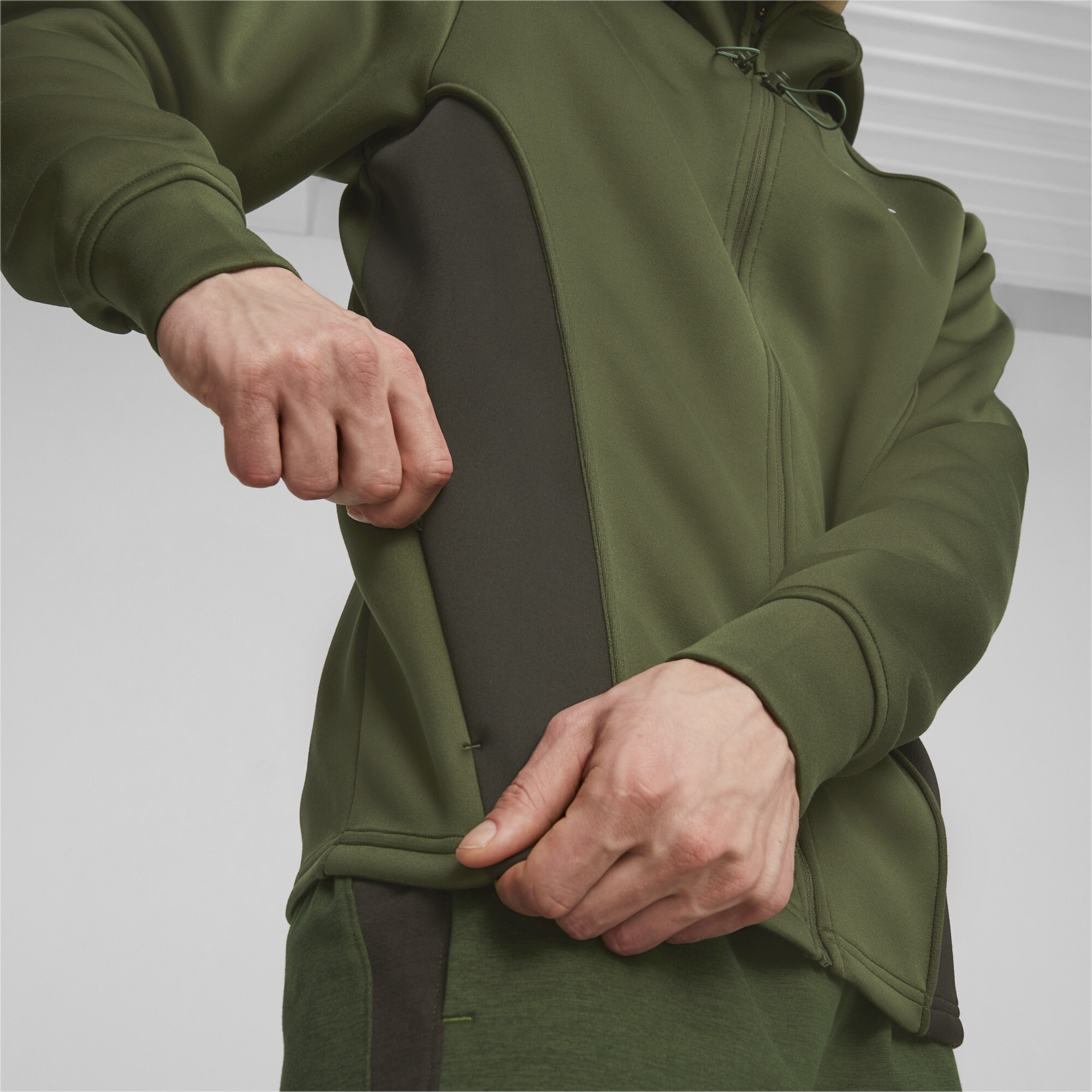 Men's Puma CLOUDSPUN TECHLBL Full-zip's Jacket, Green, Size XXL, Clothing