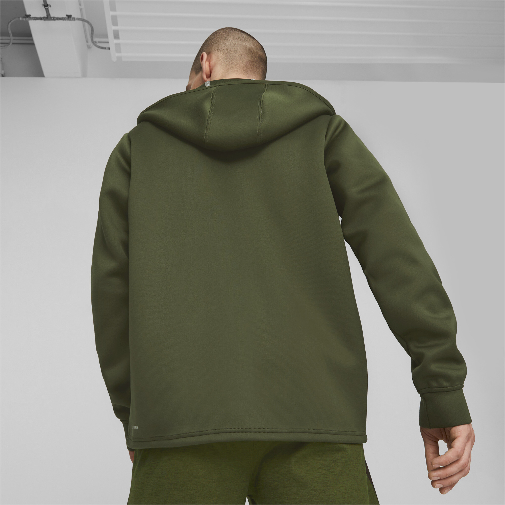 Men's Puma CLOUDSPUN TECHLBL Full-zip's Jacket, Green, Size XXL, Clothing