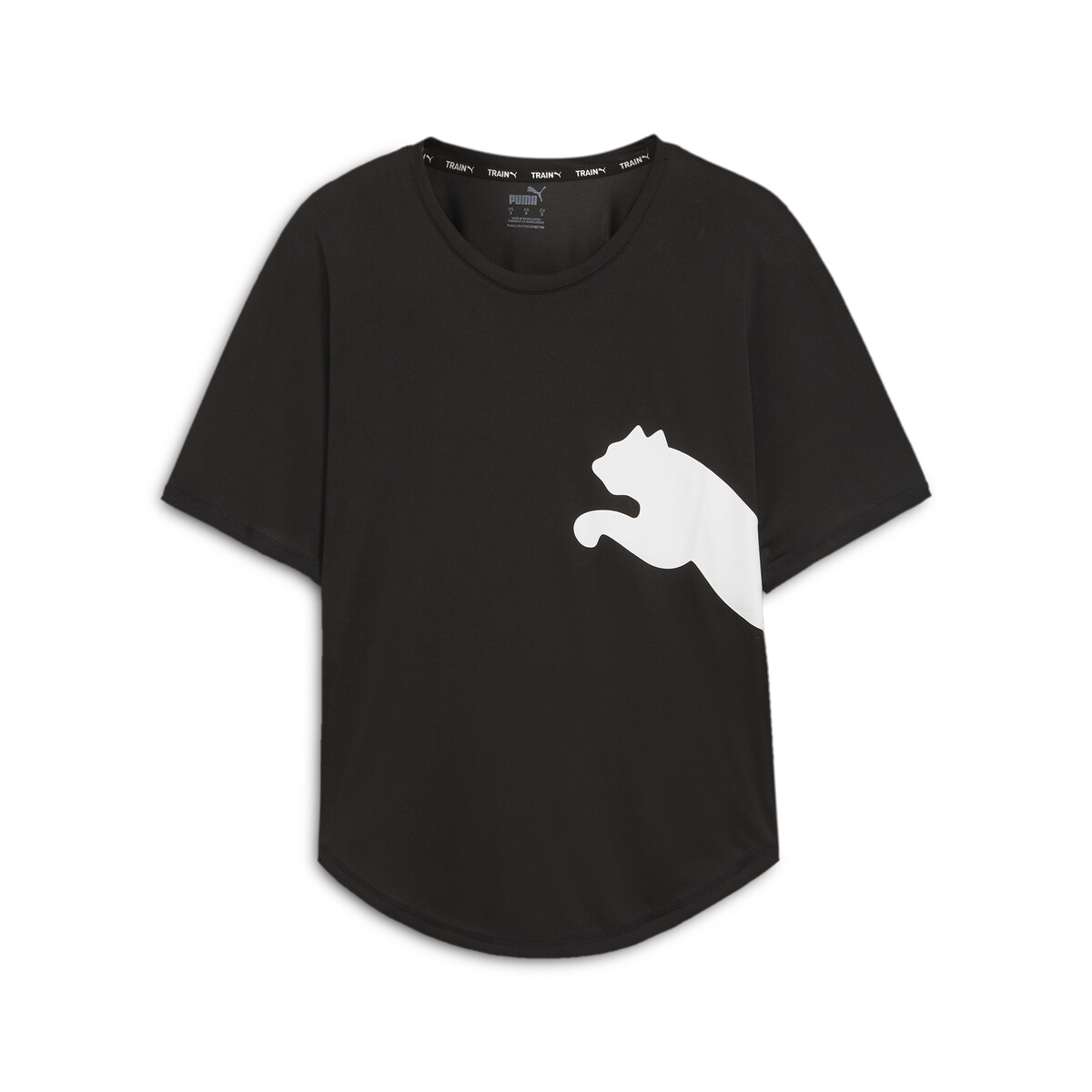 Train All Day Women's Big Cat T-Shirt in Black by PUMA, Large