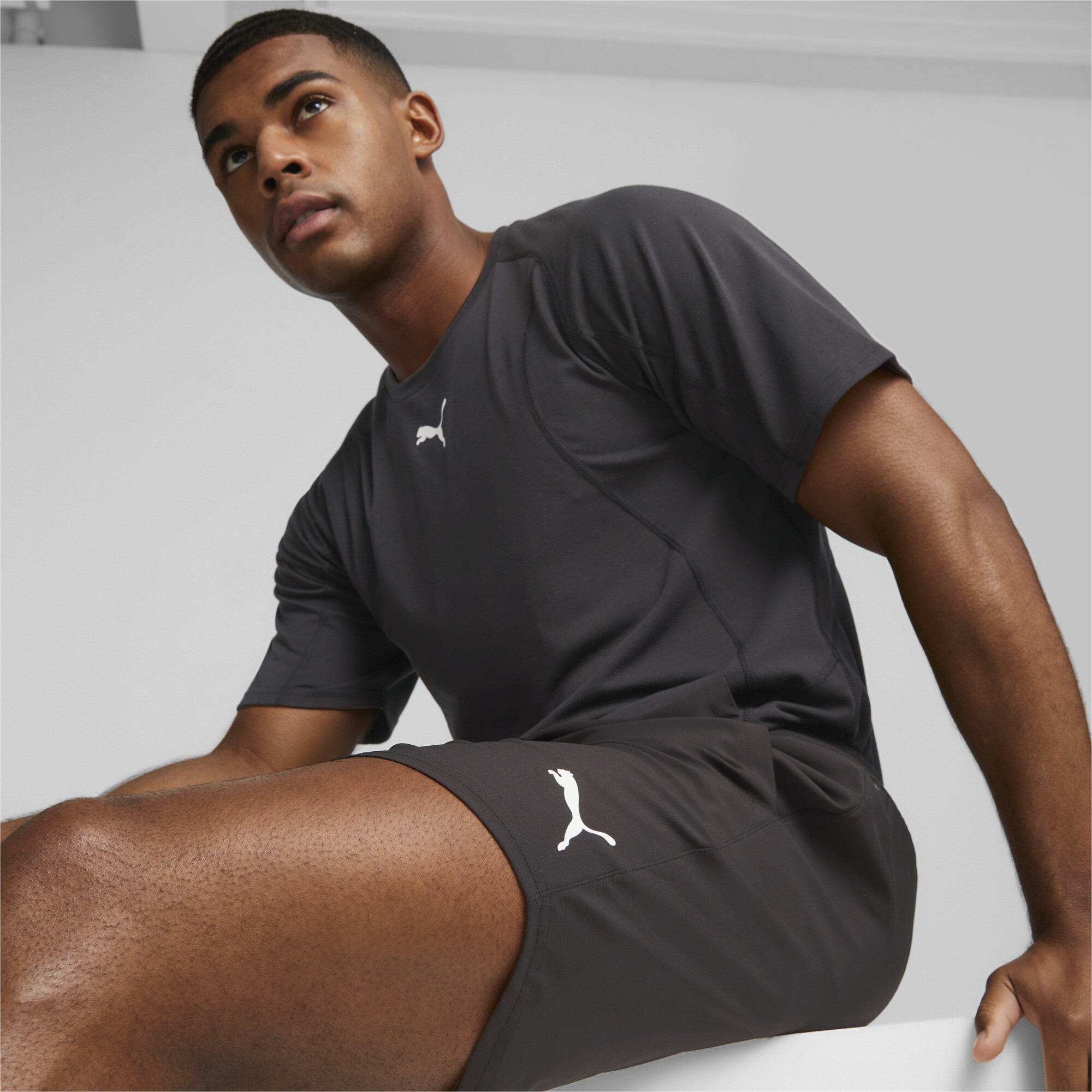 Men's Puma Stretch 5's Training Shorts, Black, Size XXL, Clothing