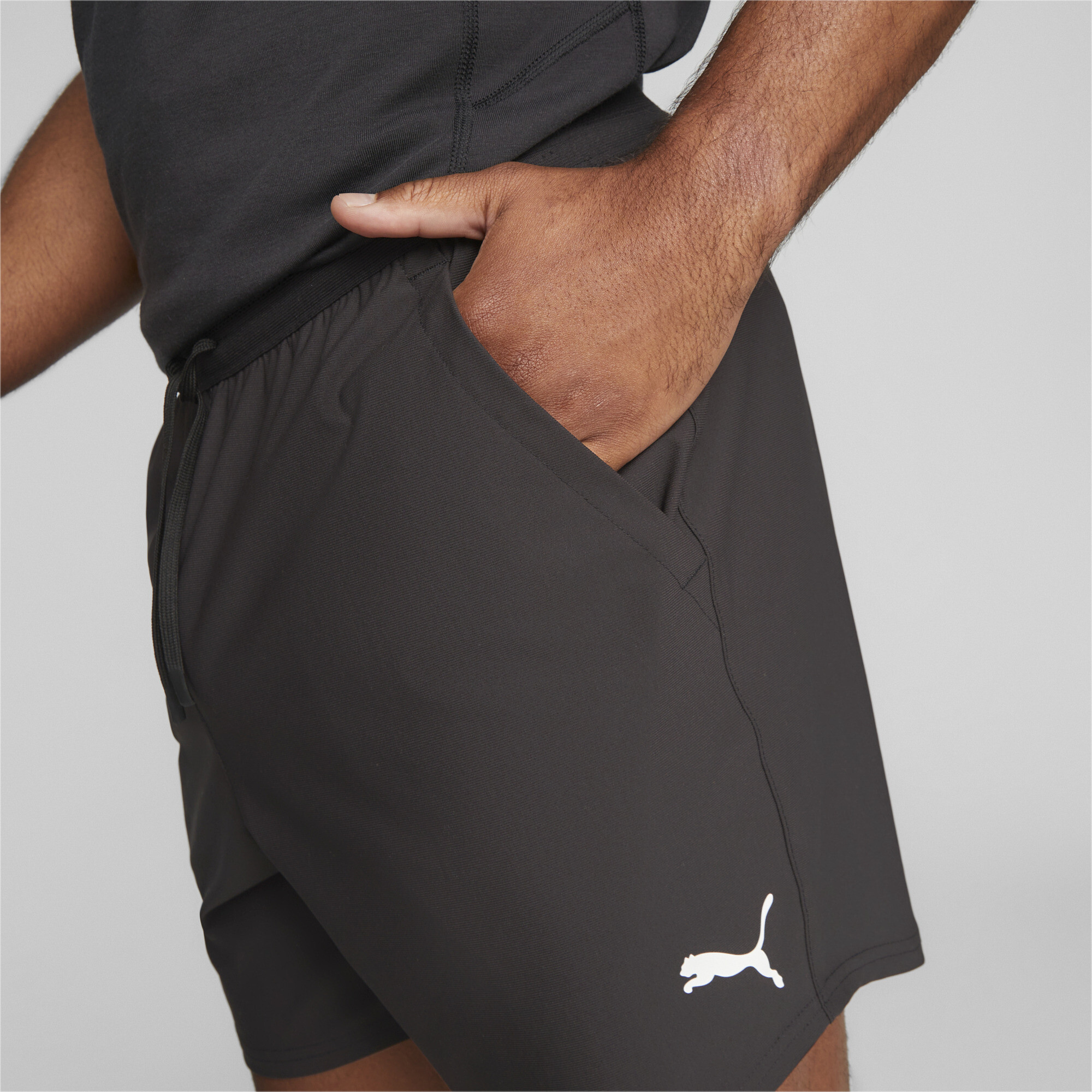 Men's Puma Stretch 5's Training Shorts, Black, Size XXL, Clothing