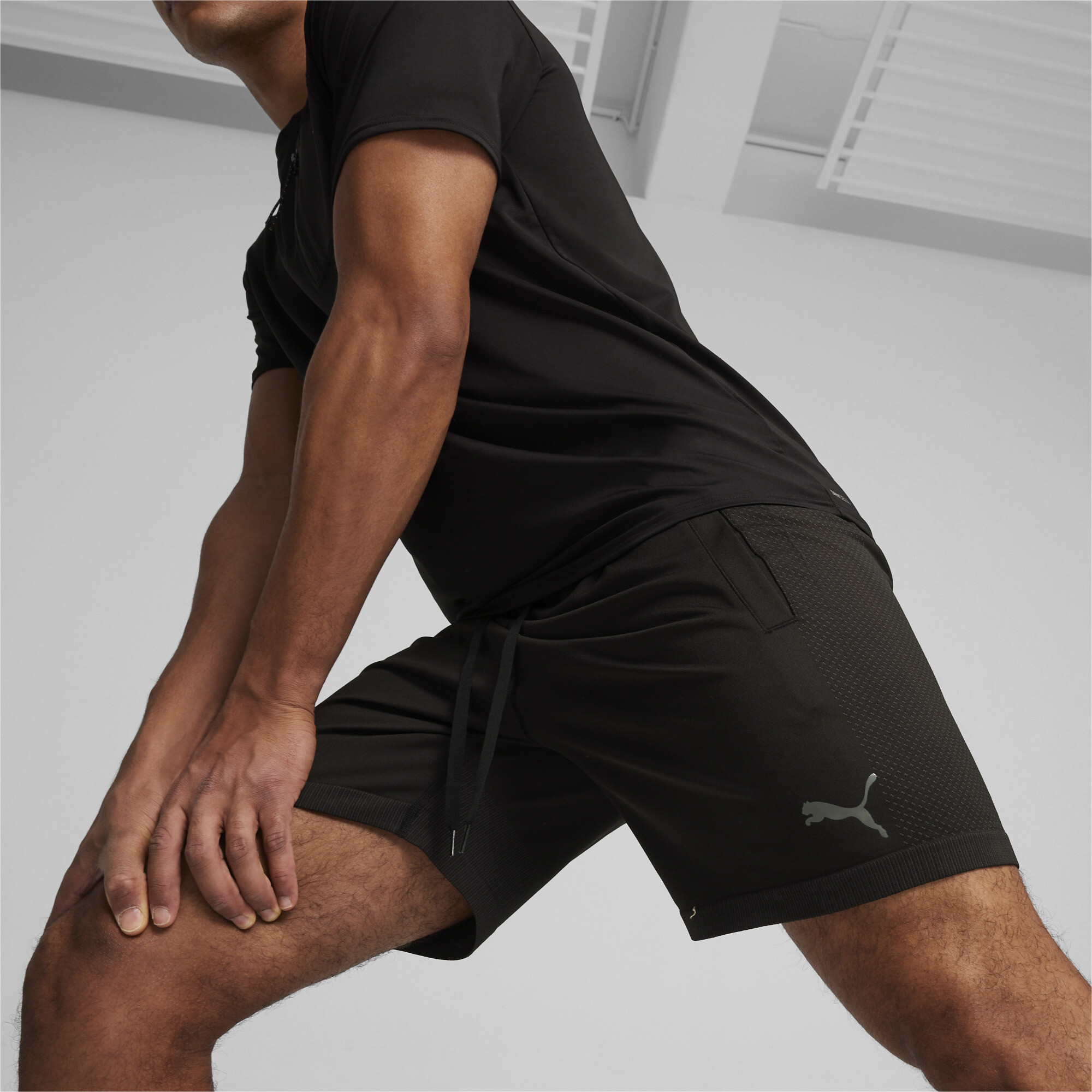 Men's Puma Formknit's Seamless 7 Training Shorts, Black, Size L, Clothing