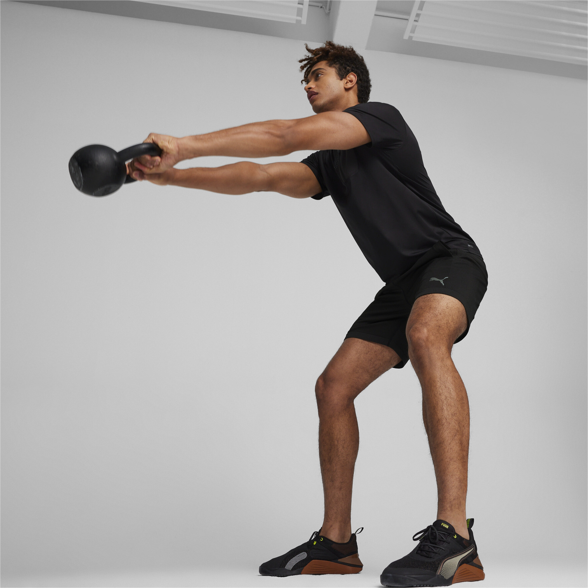 Men's Puma Formknit's Seamless 7 Training Shorts, Black, Size S, Clothing