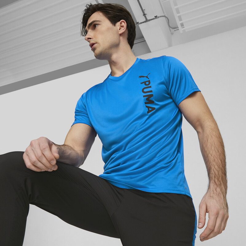 

Men's PUMA FIT Training T-shirt, Black/blue