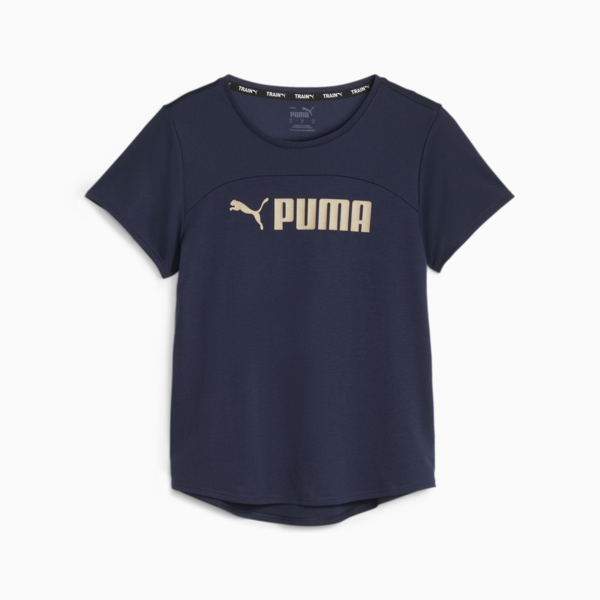 Remera de training PUMA FIT UltraBreathe para mujer, PUMA Navy-PUMA Gold, large-ARG