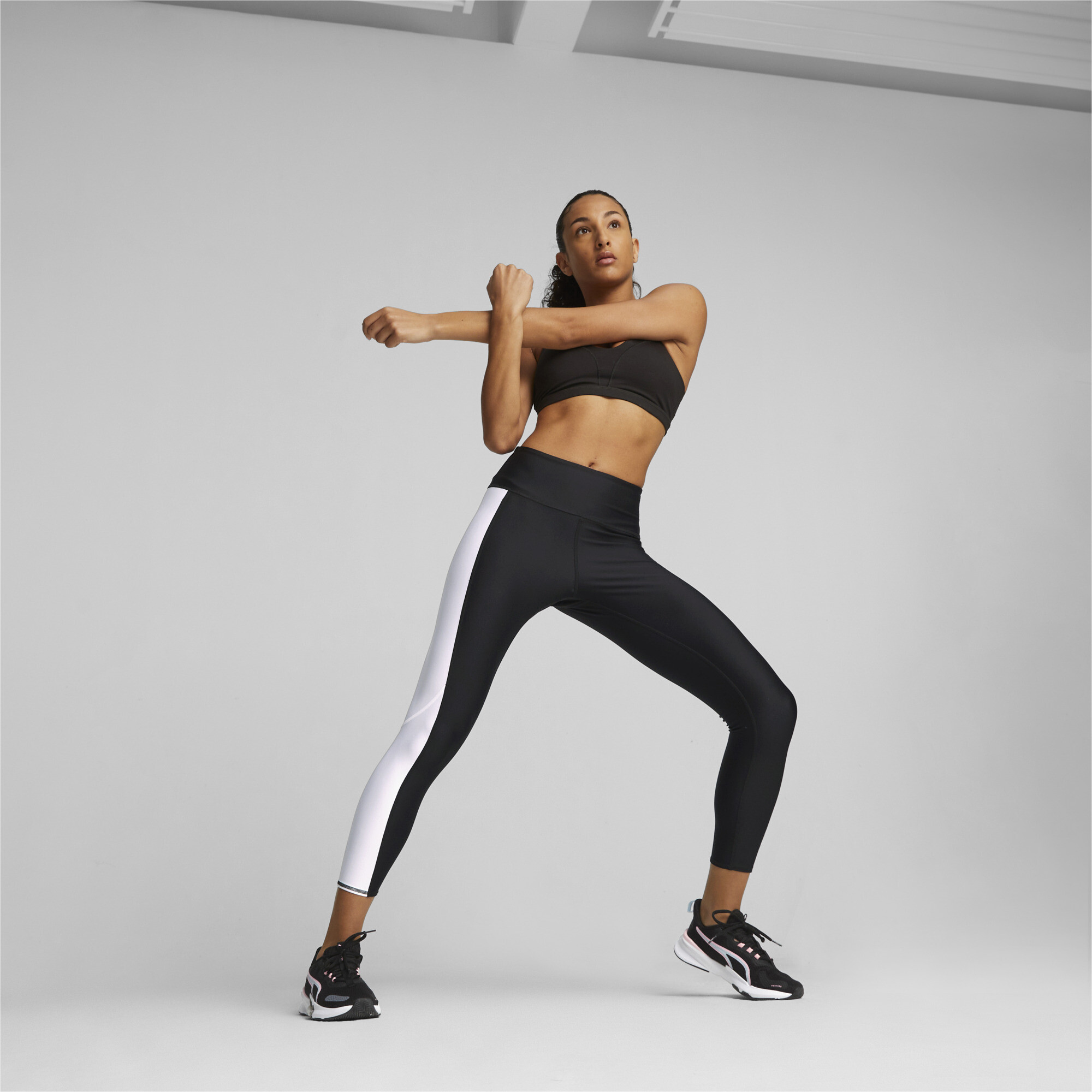 Women's Puma FIT's High Waist Training Leggings, Black, Size XL, Clothing