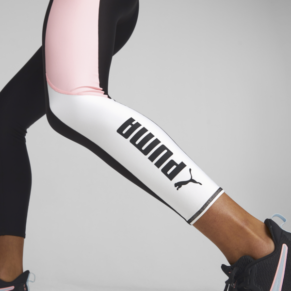 PUMA FIT Women's High Waist Training Leggings, PUMA Black-Koral Ice, large-ZAF