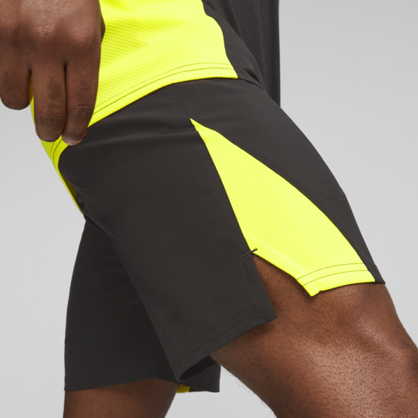 Shorts de training Full UltraBreathe 7" para hombre, PUMA Black-Yellow Burst, large-ARG