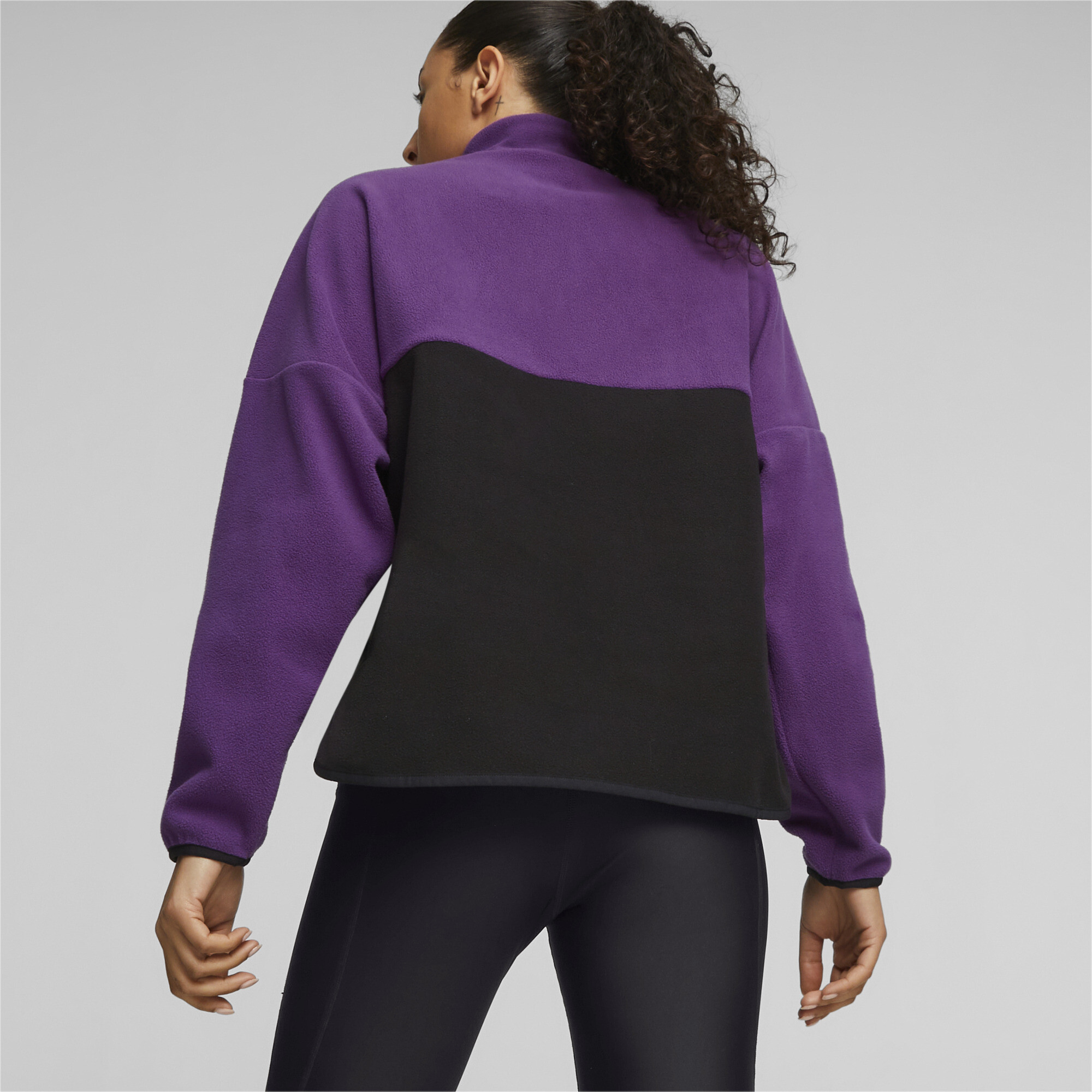 Women's PUMA Fit Training Polar Fleece Top In Purple, Size XS