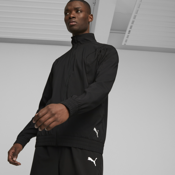 PUMA FIT Full-Zip Woven Training Jacket Men, PUMA Black, large-ZAF