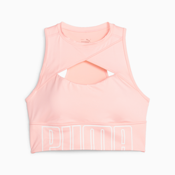 PUMA FIT MOVE Fashion Women's Longline Training Bra, Koral Ice, large-ZAF