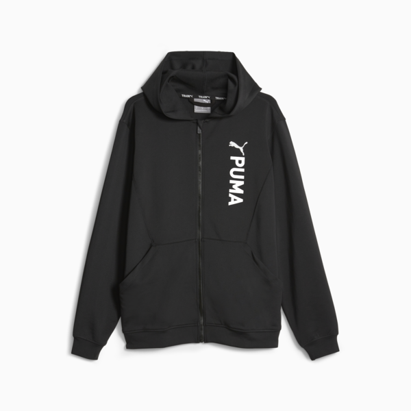 Campera con capucha para hombre PUMA Fit, PUMA Black, large-ARG