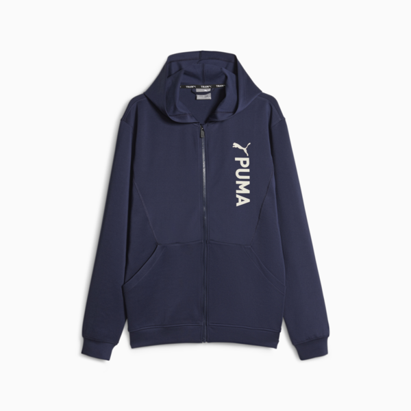 Campera con capucha para hombre PUMA Fit, PUMA Navy, large-ARG