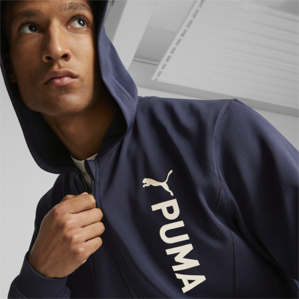 Campera con capucha para hombre PUMA Fit, PUMA Navy, large-ARG