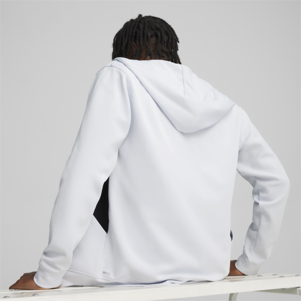Campera con capucha para hombre PUMA Fit, Silver Mist, large-ARG