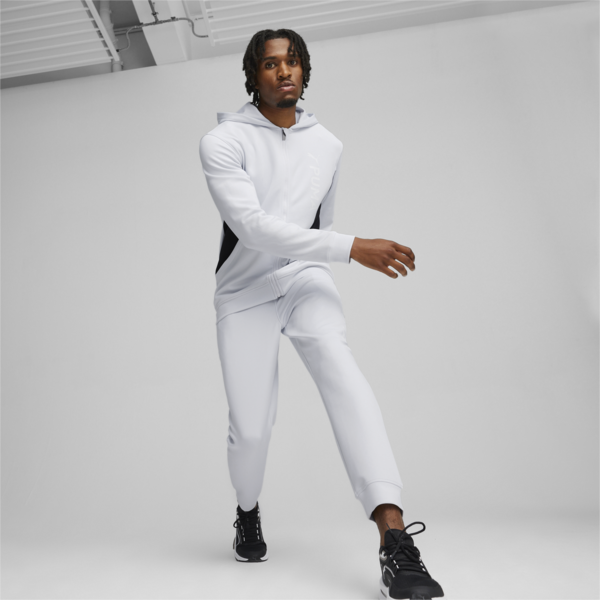 Campera con capucha para hombre PUMA Fit, Silver Mist, large-ARG