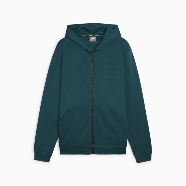 Campera con capucha para hombre PUMA Fit, Malachite, large-ARG