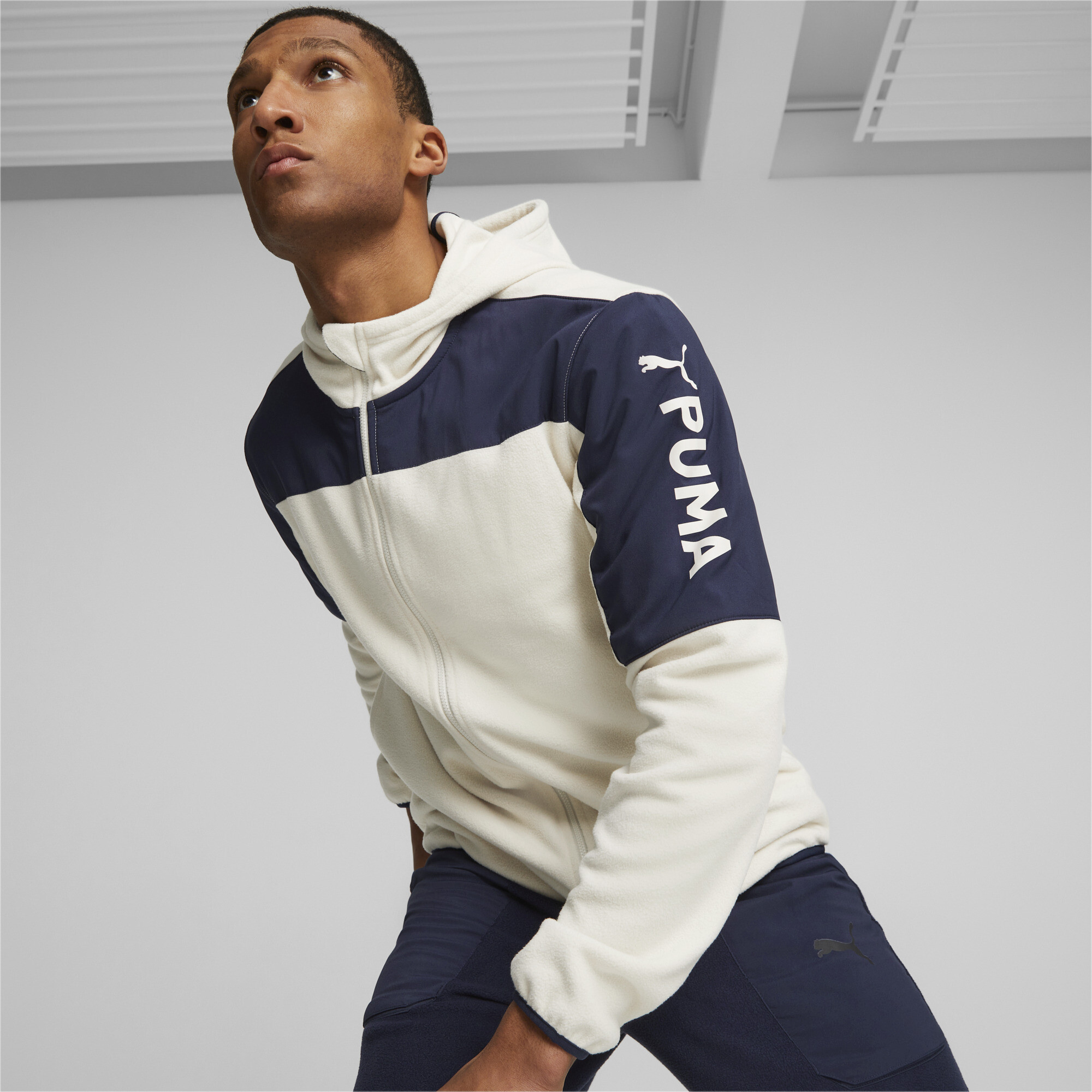 Men's Puma Fit's Hybrid Jacket, White, Size L, Clothing