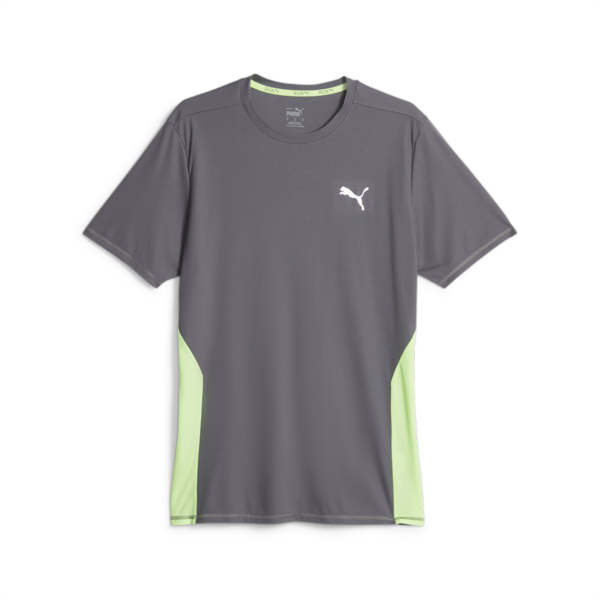 Remera Running RUN FAVORITE SS, Cool Dark Gray-Speed Green, large-ARG