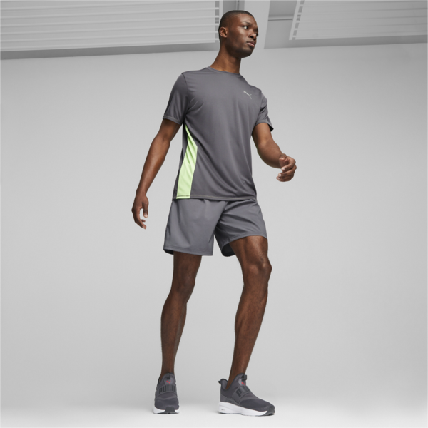 Remera Running RUN FAVORITE SS, Cool Dark Gray-Speed Green, large-ARG
