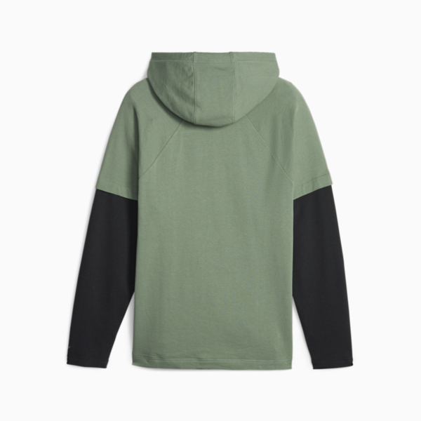 Studio Plastic Free Training Hoodie Men, Eucalyptus-PUMA Black, large-ZAF