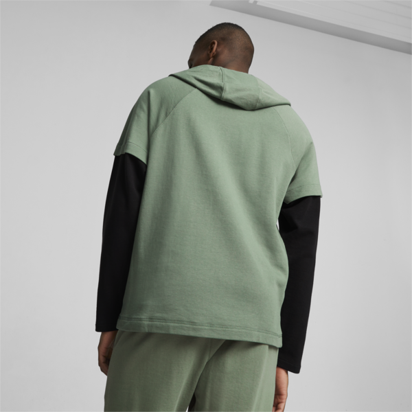Studio Plastic Free Training Hoodie Men, Eucalyptus-PUMA Black, large-ZAF