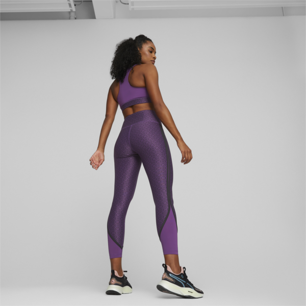 Leggings de entrenamiento largo completo de cintura alta con logo Love para mujer, Purple Pop, large-MEX